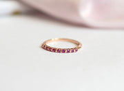 Churumbela Iris zafiros rosas 2.5mm 14k