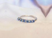 Churumbela Iris zafiros azules 3mm 14k