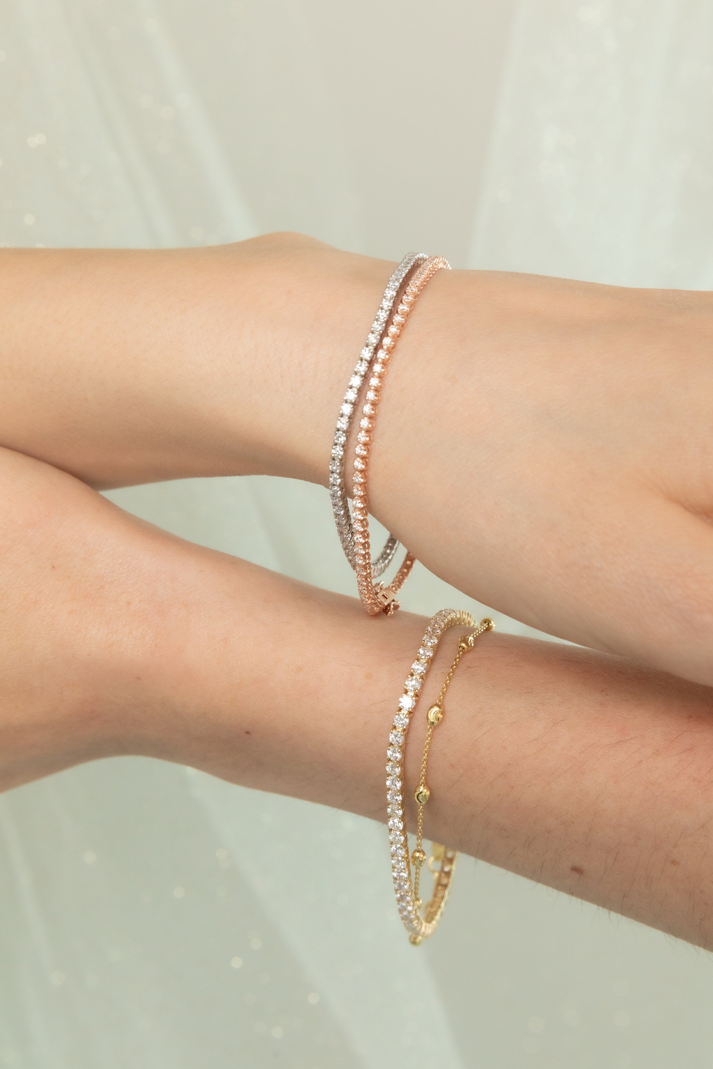Pulsera Tennis de Diamantes 14k