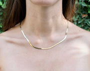 Cadena herringbone  3mm 18in 14k
