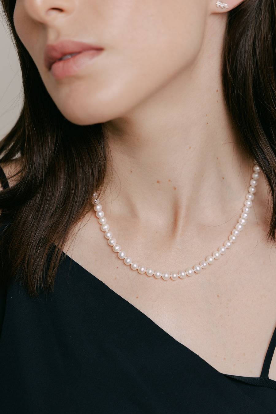 Collar de perlas 5mm 14k