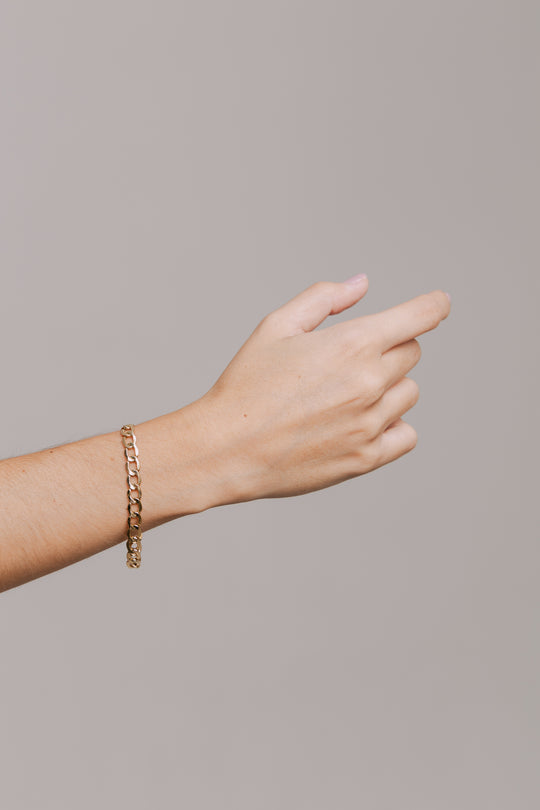 Pulsera barbada 14k