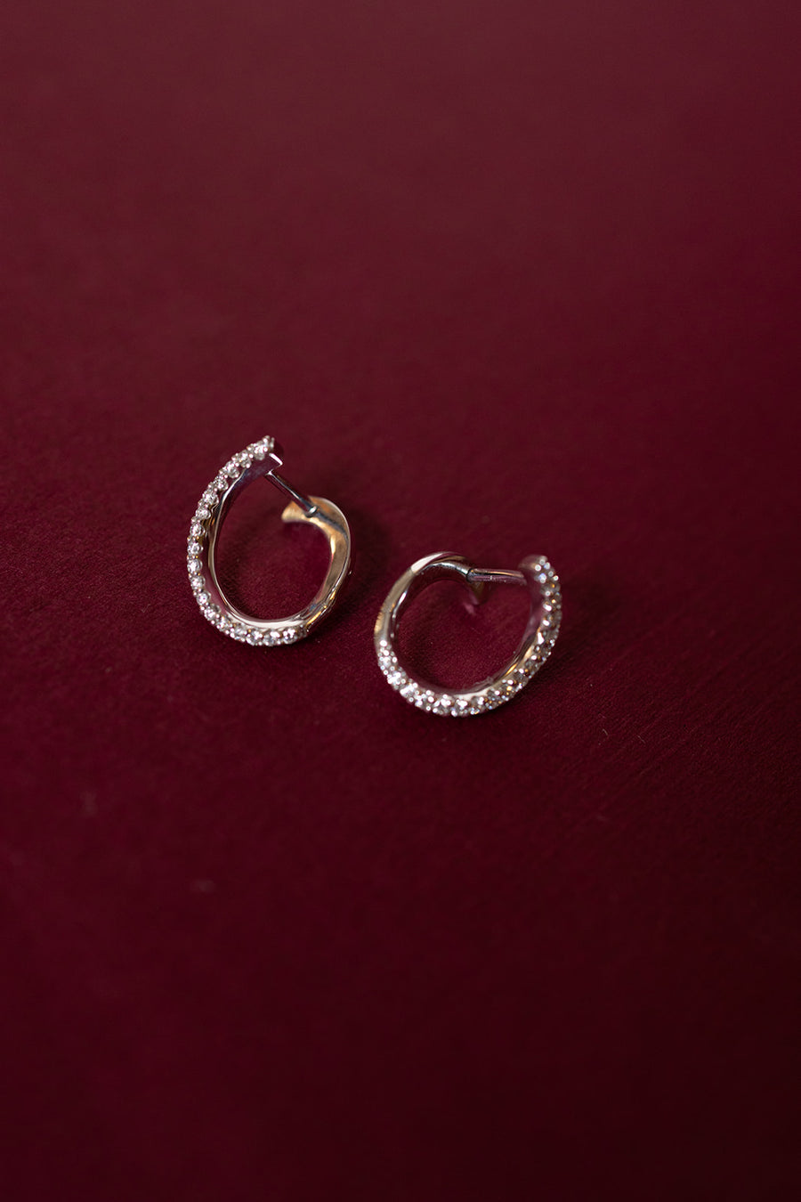 Aretes circulo diamantes 0.2ct 18k