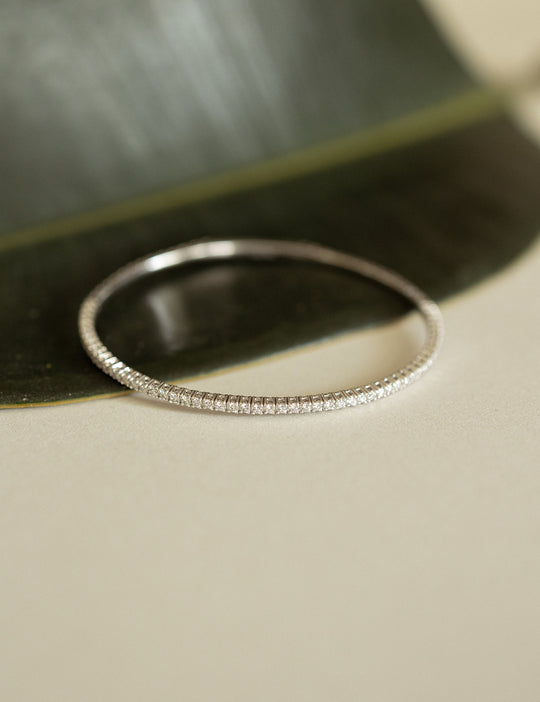 Pulsera tennis flexible diamantes 0.8ct 14k