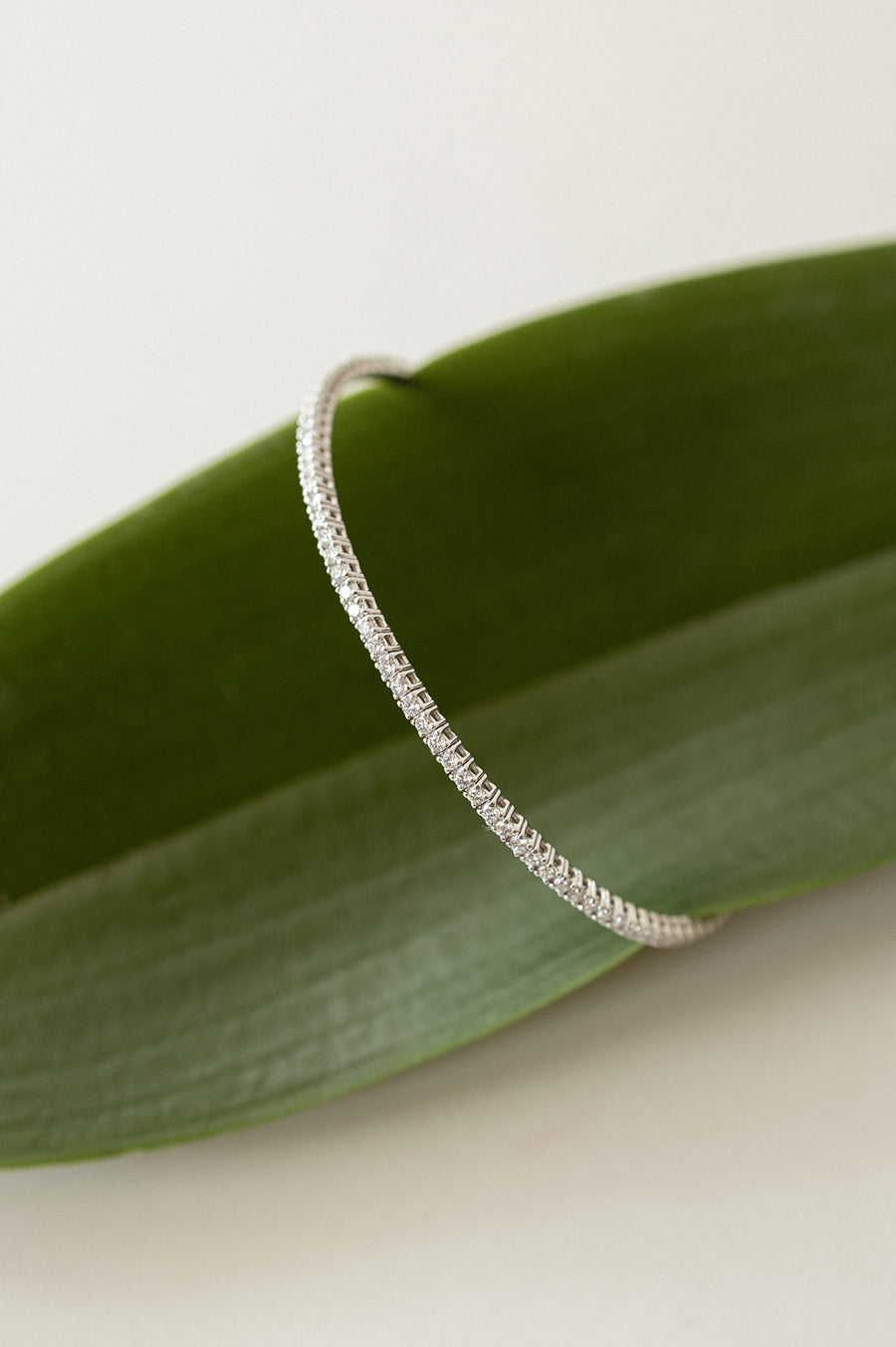 Pulsera tennis flexible diamantes 0.8ct 14k