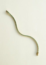 Pulsera tennis esmeraldas 3.5ct 14k