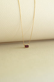 Dije rubi EC 0.55ct con bisel 14k