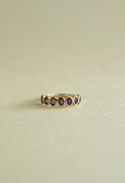 Churumbela amatistas OV bisel 1.1ct 14k