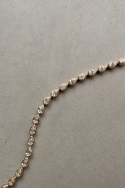 Pulsera Capri | Pulsera tennis diamantes Pear Shape 2.1ct Bisel 14k