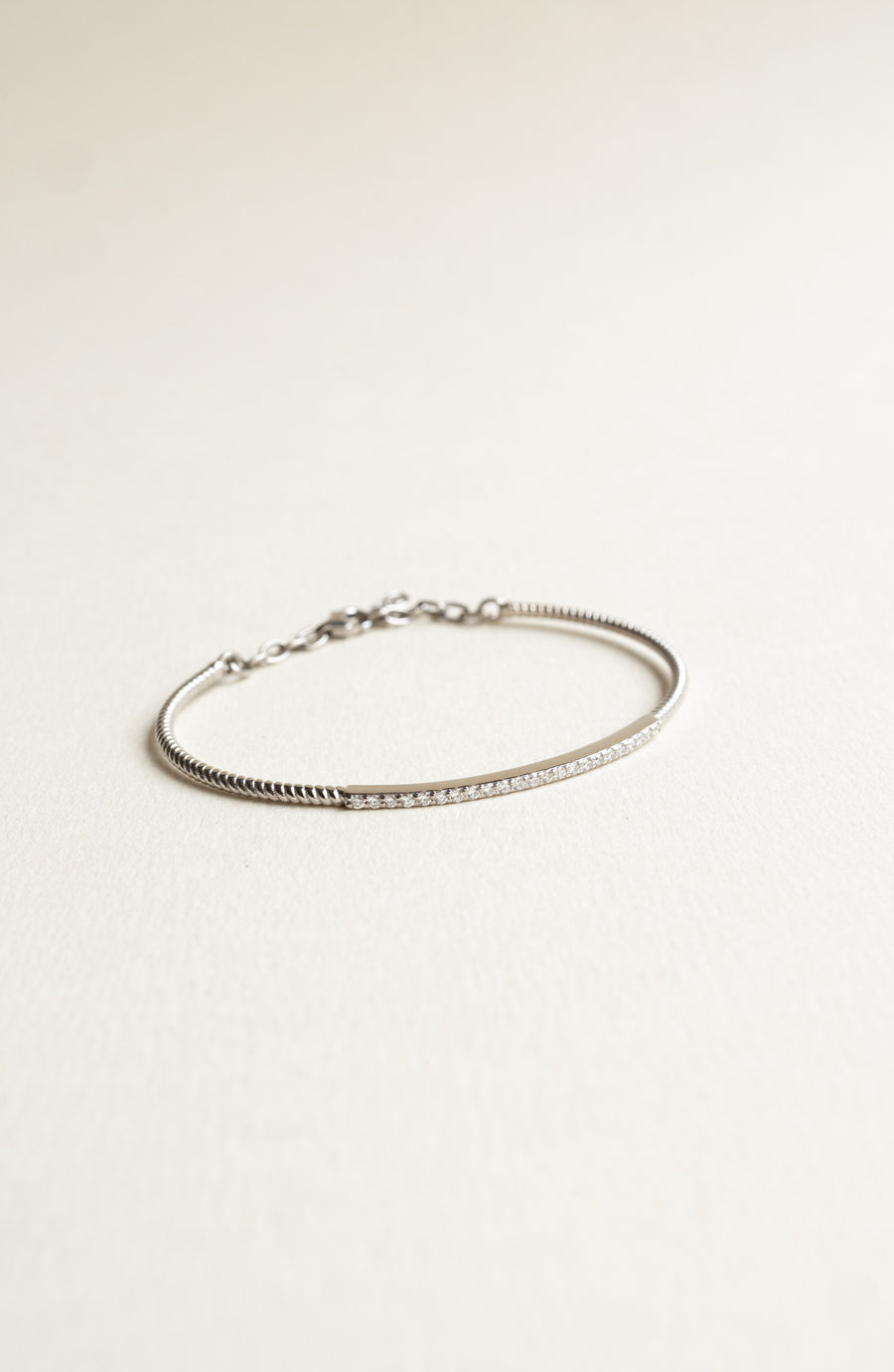 Pulsera Montreal | Pulsera rígida diamantes 0.35ct oro blanco 14k