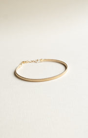 Pulsera Nara | Pulsera flex plano oro amarillo 14k