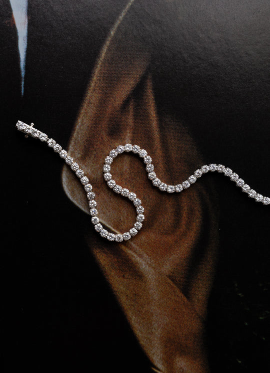 Tennis Praga | Tennis bracelet 3ct light oro amarillo y blanco 18k