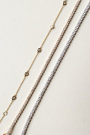 Tennis Praga | Tennis bracelet 3ct light oro amarillo y blanco 18k