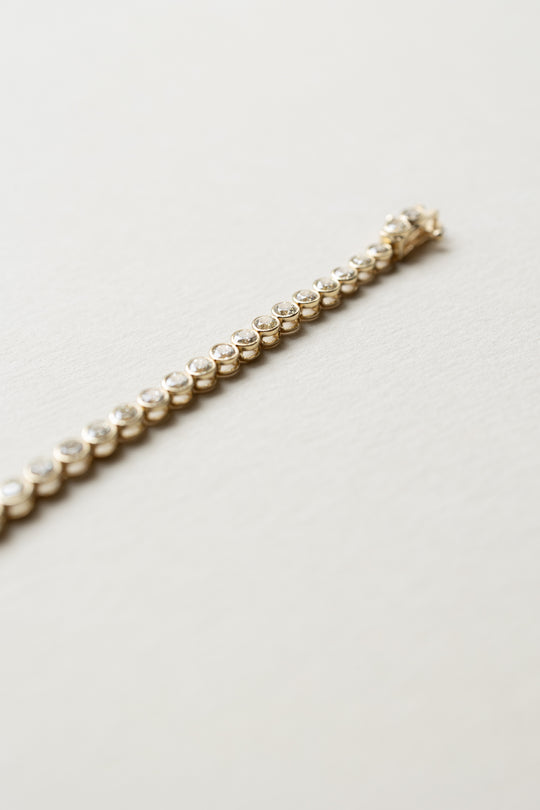 Tennis Verona | Pulsera tennis diamantes bisel rd 3.2ct 14k