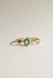 Anillo Siena | anillo esmeralda OV 1.3ct milgrain 14k