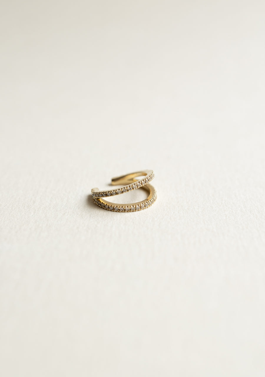 Earcuff diamantes 0.18ct 14k