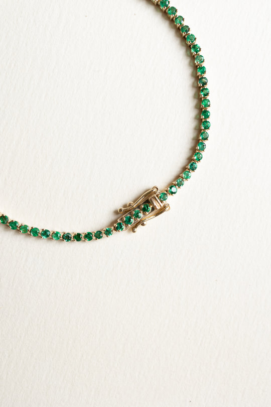 Tennis Cadaqués | Pulsera tennis esmeraldas 1.6ct 14k