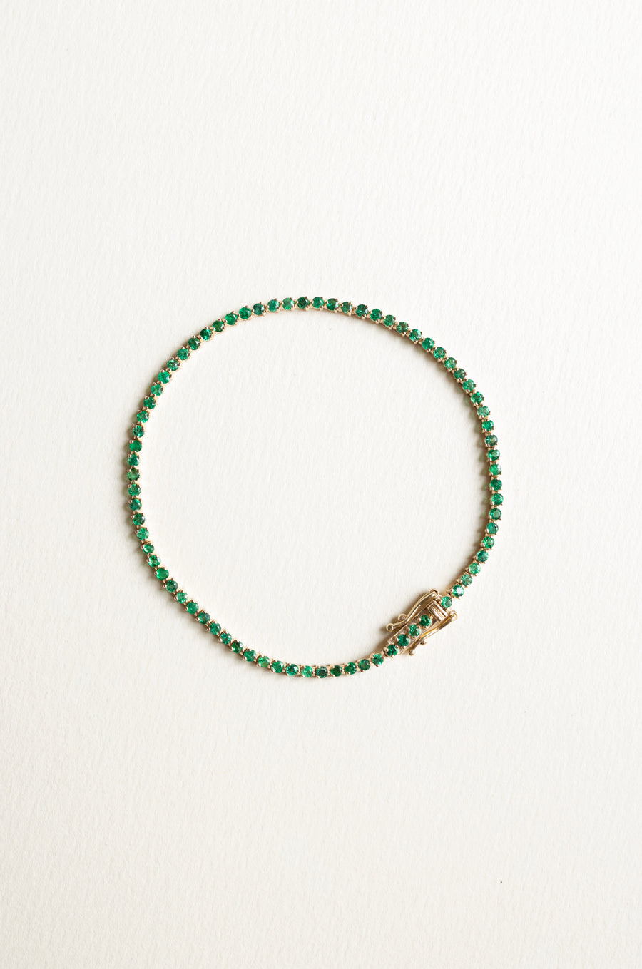 Tennis Cadaqués | Pulsera tennis esmeraldas 1.6ct 14k
