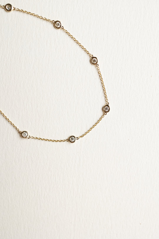 Pulsera Lima | Pulsera diamantes by the yard 0.2ct 14k