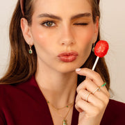 Arracadas con esmeraldas 1.6ct con diamantes 0.25ct