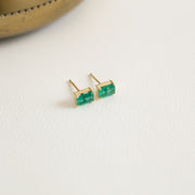 Aretes laurel  esmeralda EC 1ct total 14k