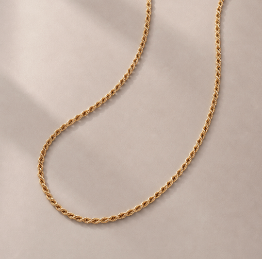 Cadena torsal 60cm 18k