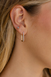 Arracadas cuadradas 0.3ct diam 18k