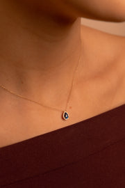 Dije zafiro azul PS 0.5ct con halo de diamantes 14k