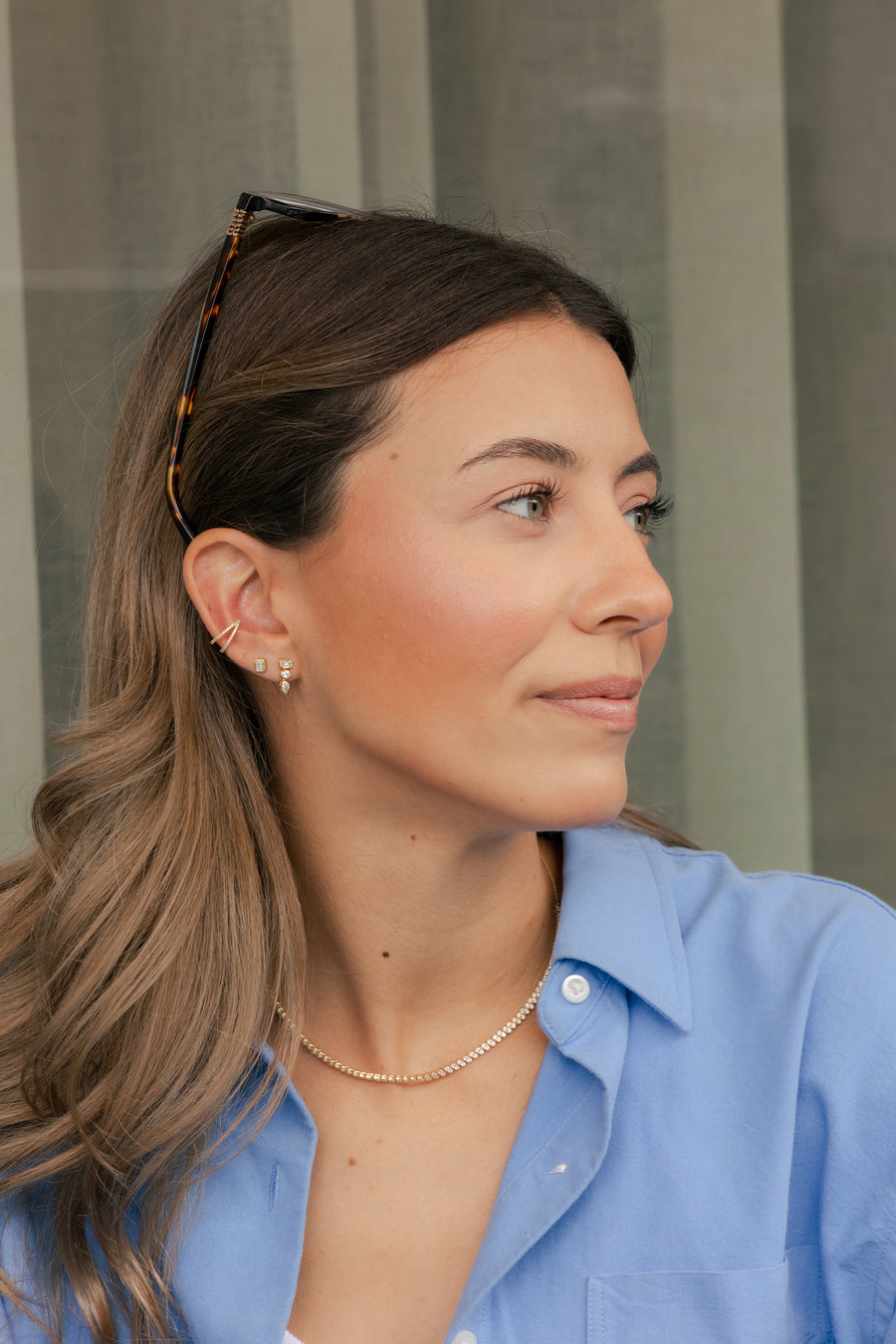 Collar Cannes | collar tennis diamantes rd marquise 1ct 14k