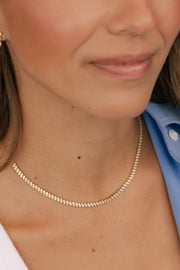 Collar Cannes | collar tennis diamantes rd marquise 1ct 14k