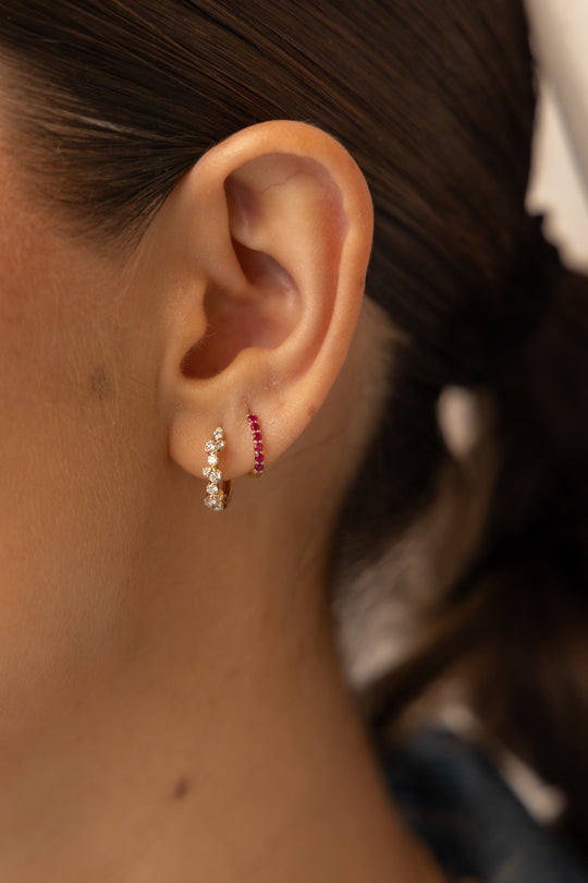 Arracadas Lugano | Aretes diamantes 0.35ct 14k