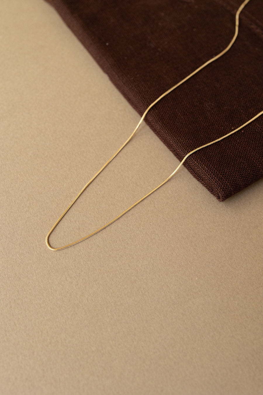 Cadena cola de rata 14k 45cm