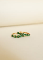 Arracadas tsavoritas OV 2.8ct 18k