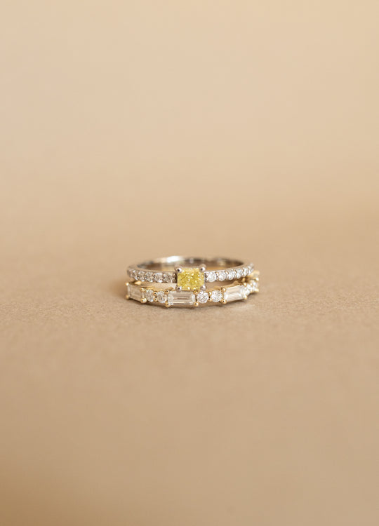 Churumbela diamantes BG y RD 0.5ct 14k