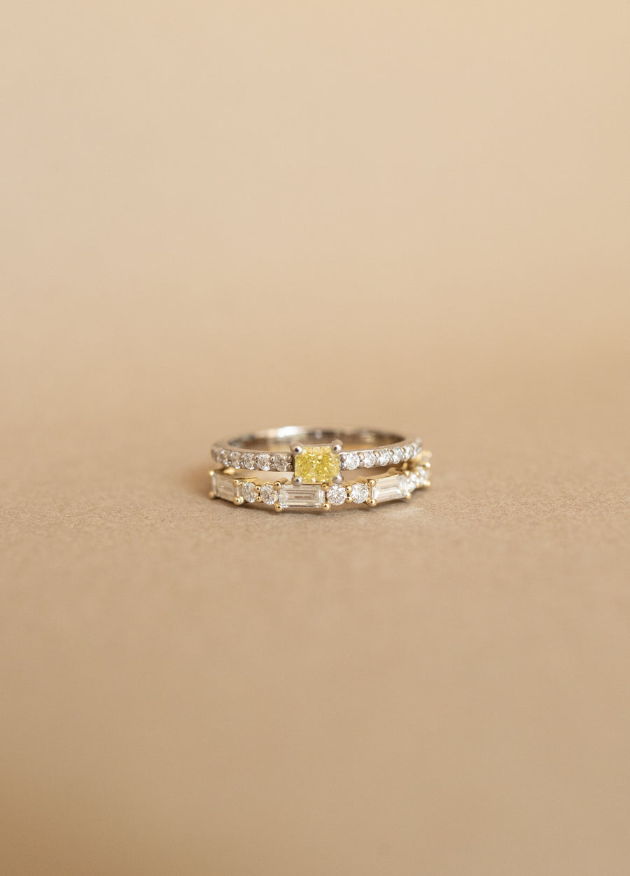 Churumbela diamantes BG y RD 0.5ct 14k