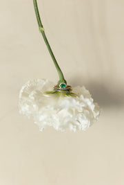 Anillo doble zafiros azules 14k