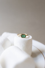 Anillo esmeralda EC 0.75ct bisel 14K