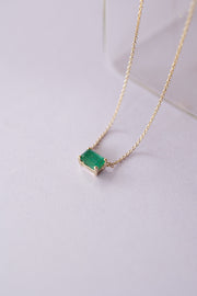 Dije Laurel esmeralda EC 0.5ct 14k