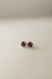 Aretes diamante negro 0.8ct 14k
