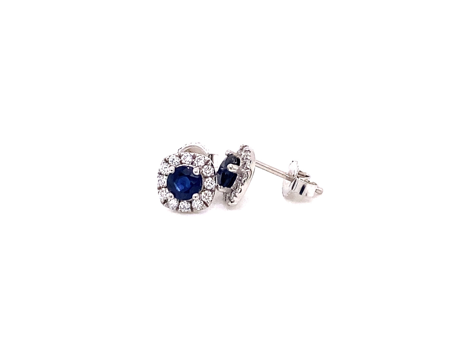 Aretes Larisa Zafiros azules con Diamantes